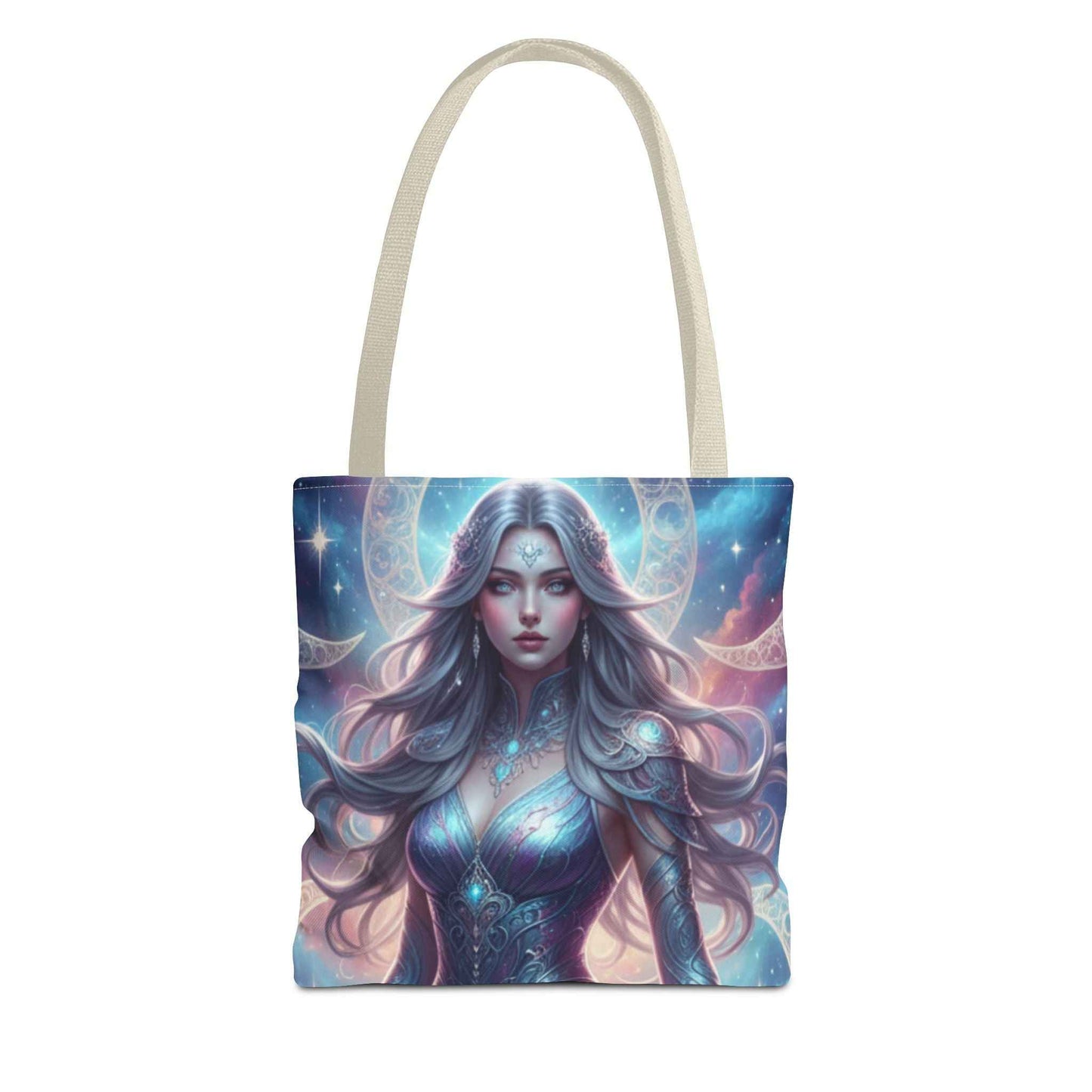 Mystic Moon Goddess Tote Bag — Celestial Fantasy All-Over Print