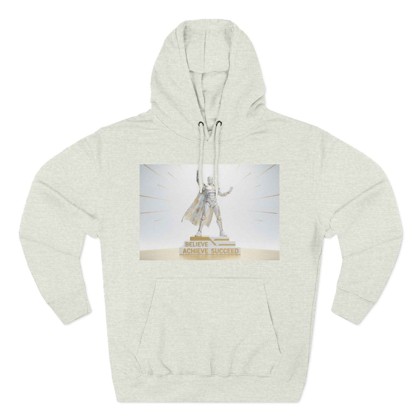 Believe in Success Hoodie — Motivational Angel Graphic Fleece Pullover