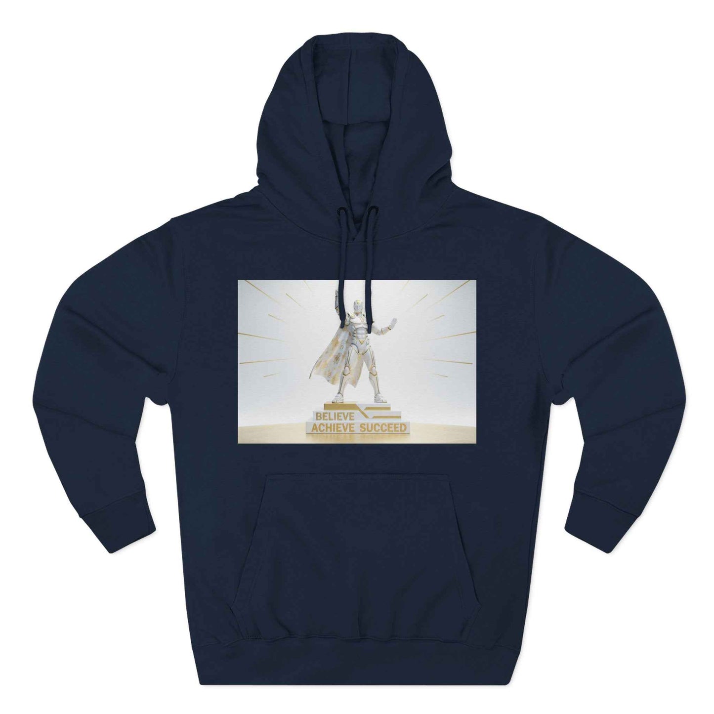 Believe in Success Hoodie — Motivational Angel Graphic Fleece Pullover