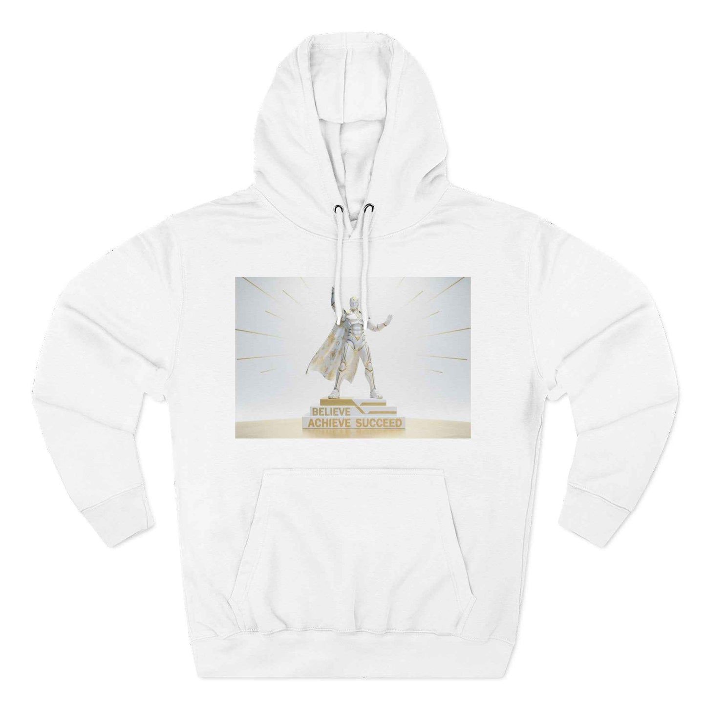 Believe in Success Hoodie — Motivational Angel Graphic Fleece Pullover