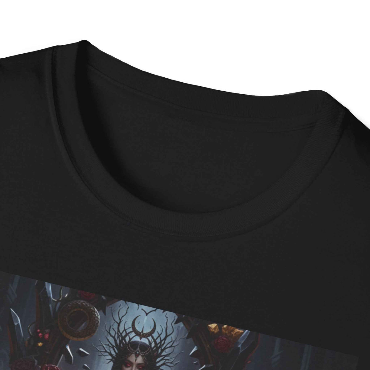 Gothic Dark Queen T-Shirt — Vampire Goddess Illustration Tee