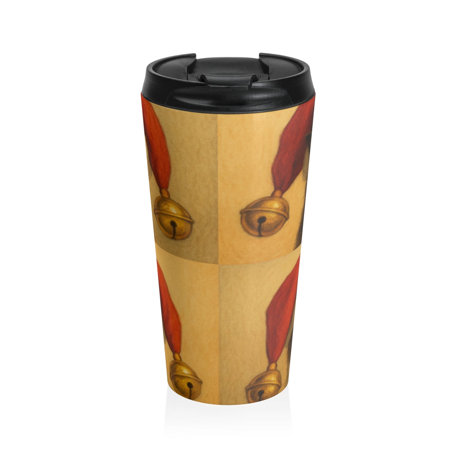 Festive Cat Travel Mug, Christmas Coffee Cup, Holiday Kitty Gift, Unique Travel Mug for Cat Lovers, Funny Pet Mug