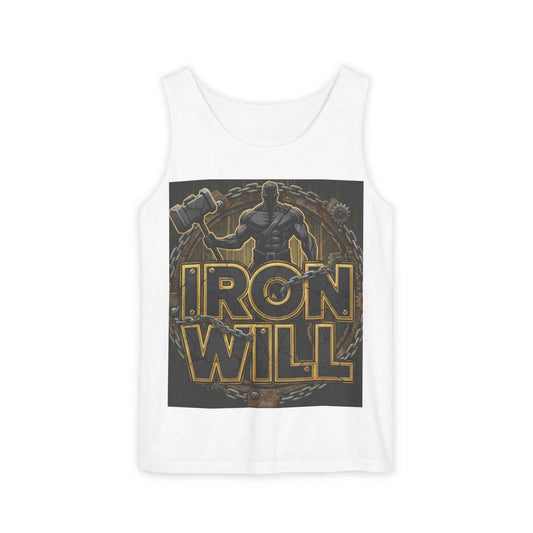 Iron Will Gym Tank Top — Motivational Workout Tank for Weightlifters