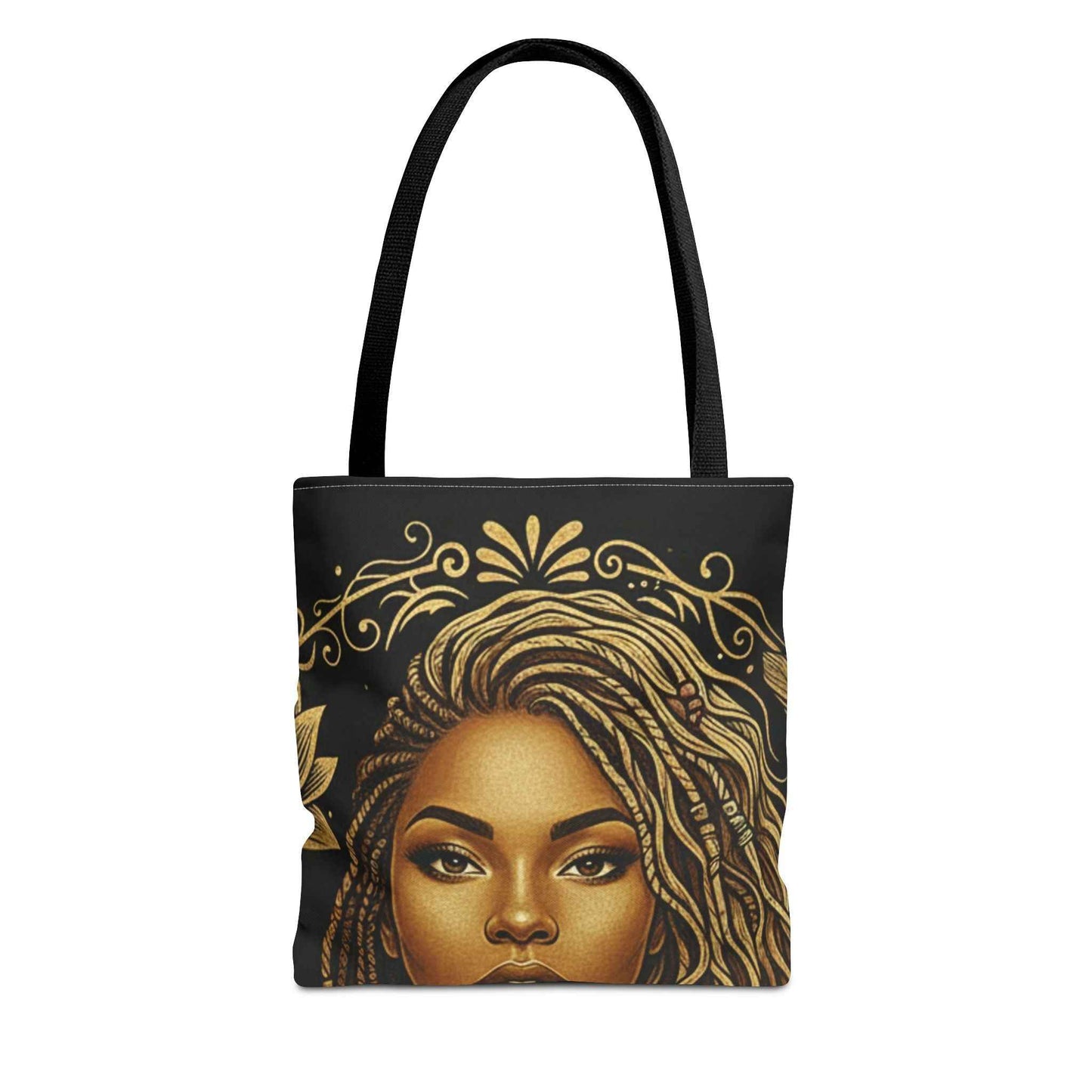 Tote — Beautifully Mixed Black & Gold Afrocentric Portrait Tote Bag