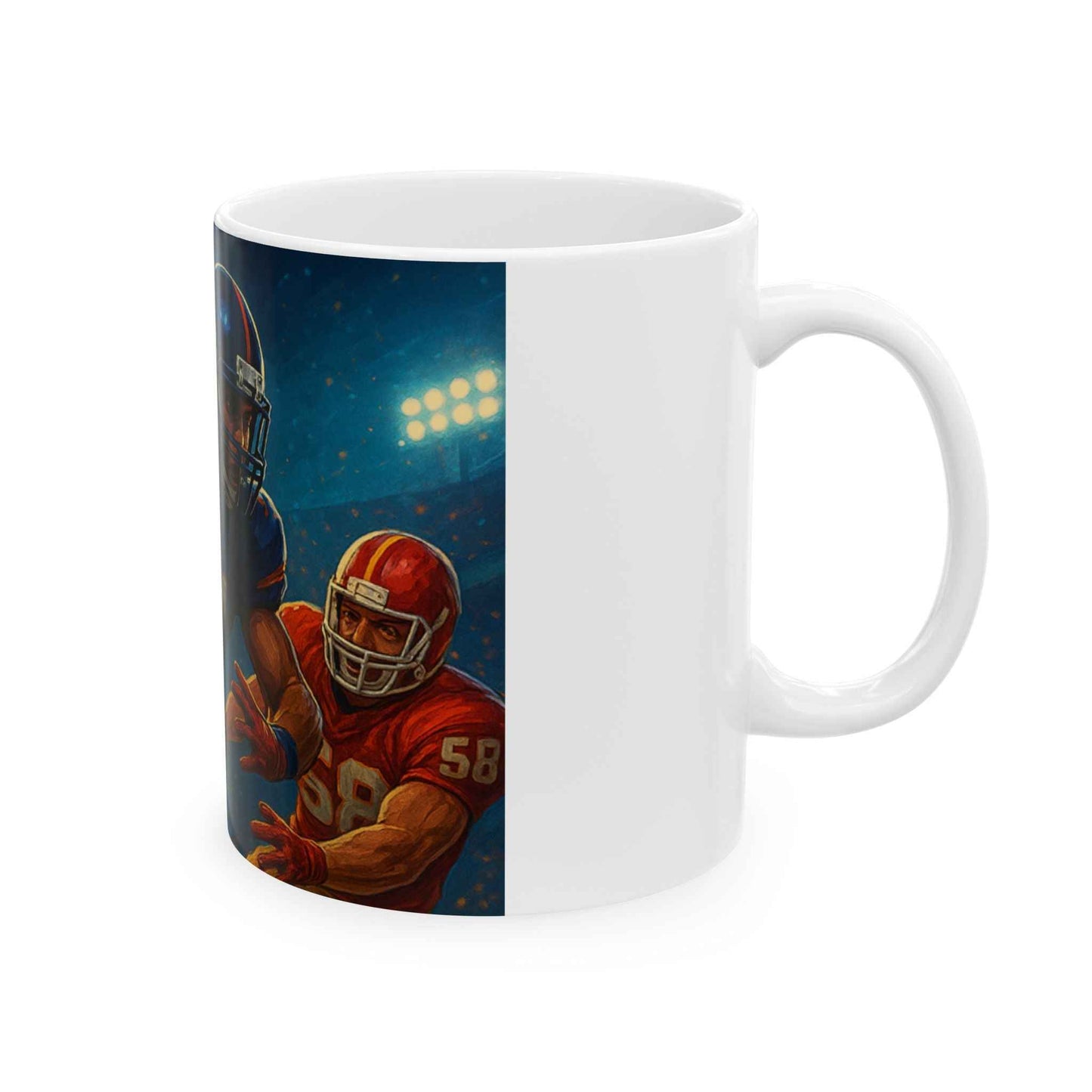 Football-Themed Ceramic Mug - Perfect Gift for Sports Fans, Game Day, Father's Day, Birthdays, Home & Office