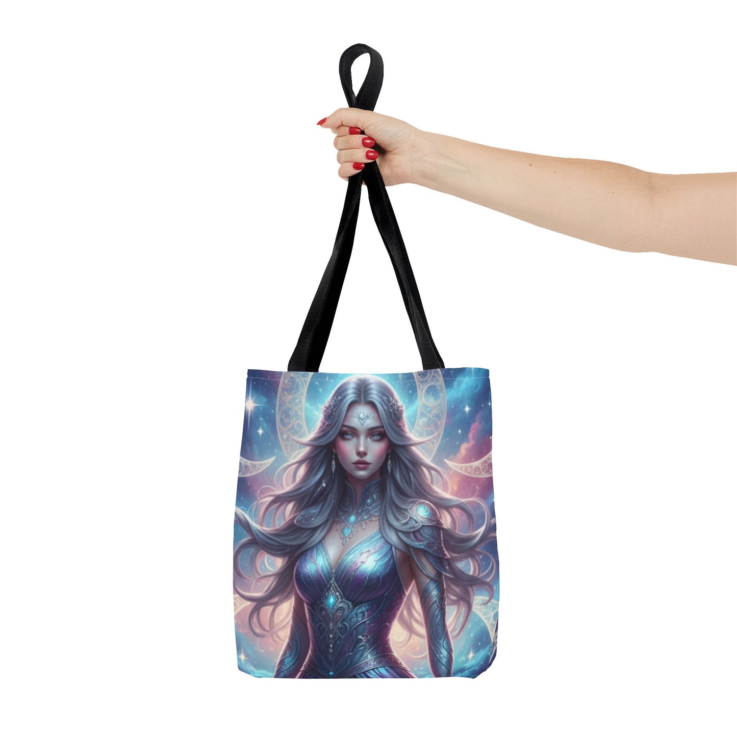 Mystic Moon Goddess Tote Bag — Celestial Fantasy All-Over Print