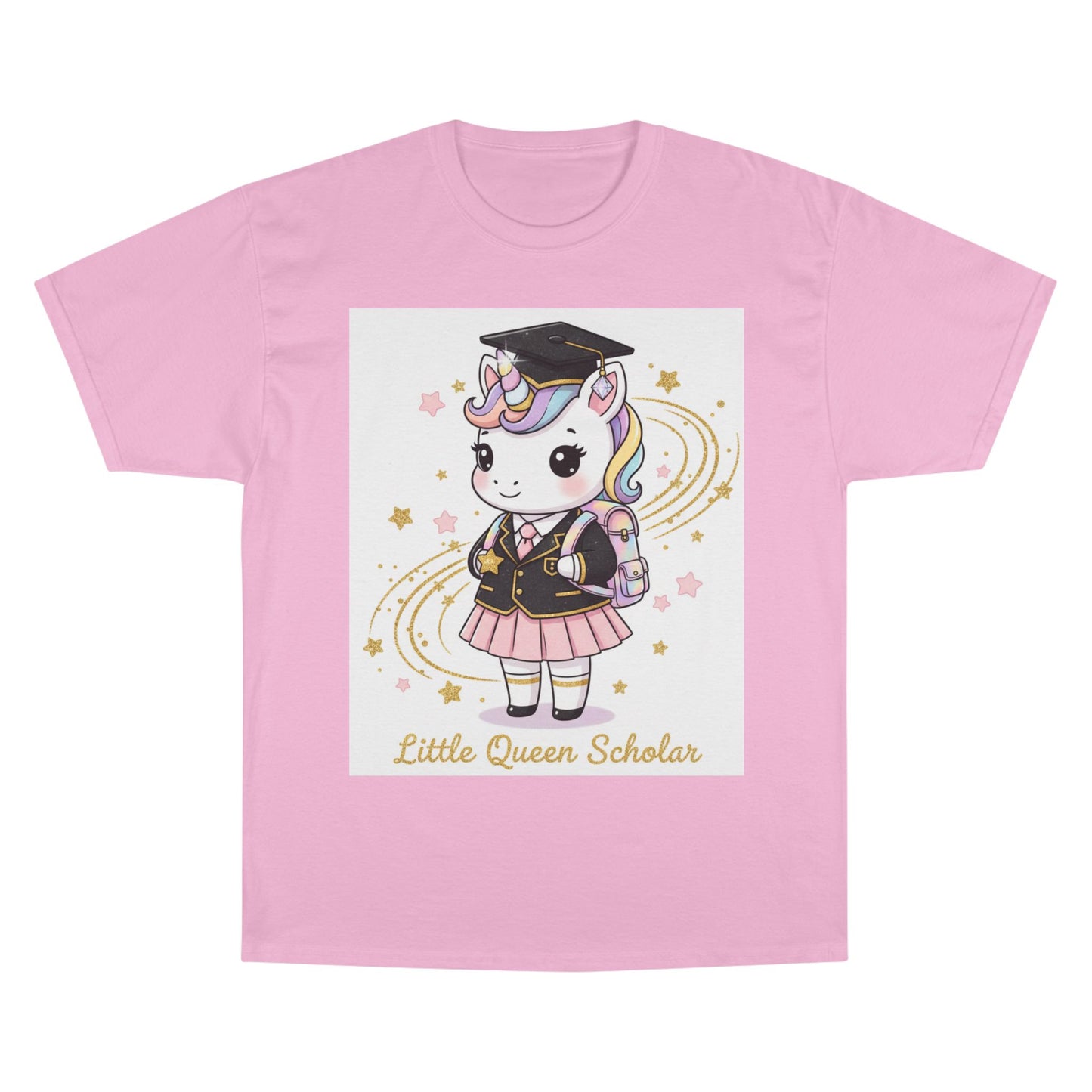 Little Queen Scholar T-Shirt — Cute Graduation Unicorn Tee for Girls