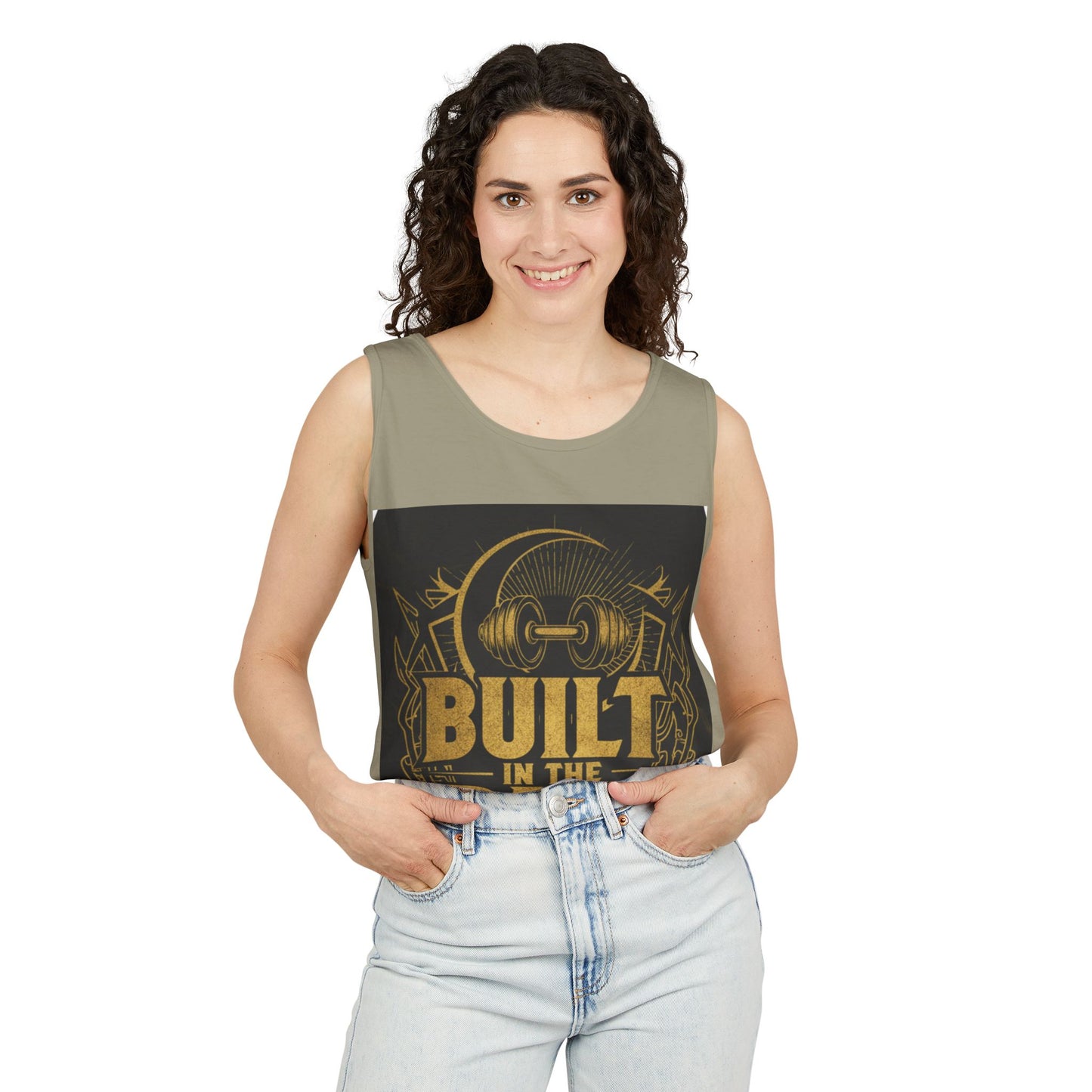 Built in the Dark Tank Top — Gym Fitness Weightlifting Workout Tee