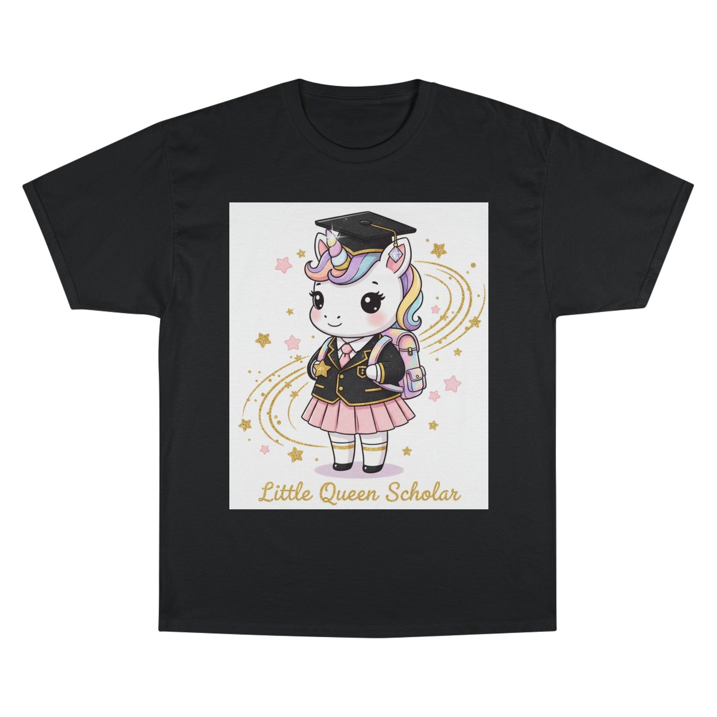 Little Queen Scholar T-Shirt — Cute Graduation Unicorn Tee for Girls