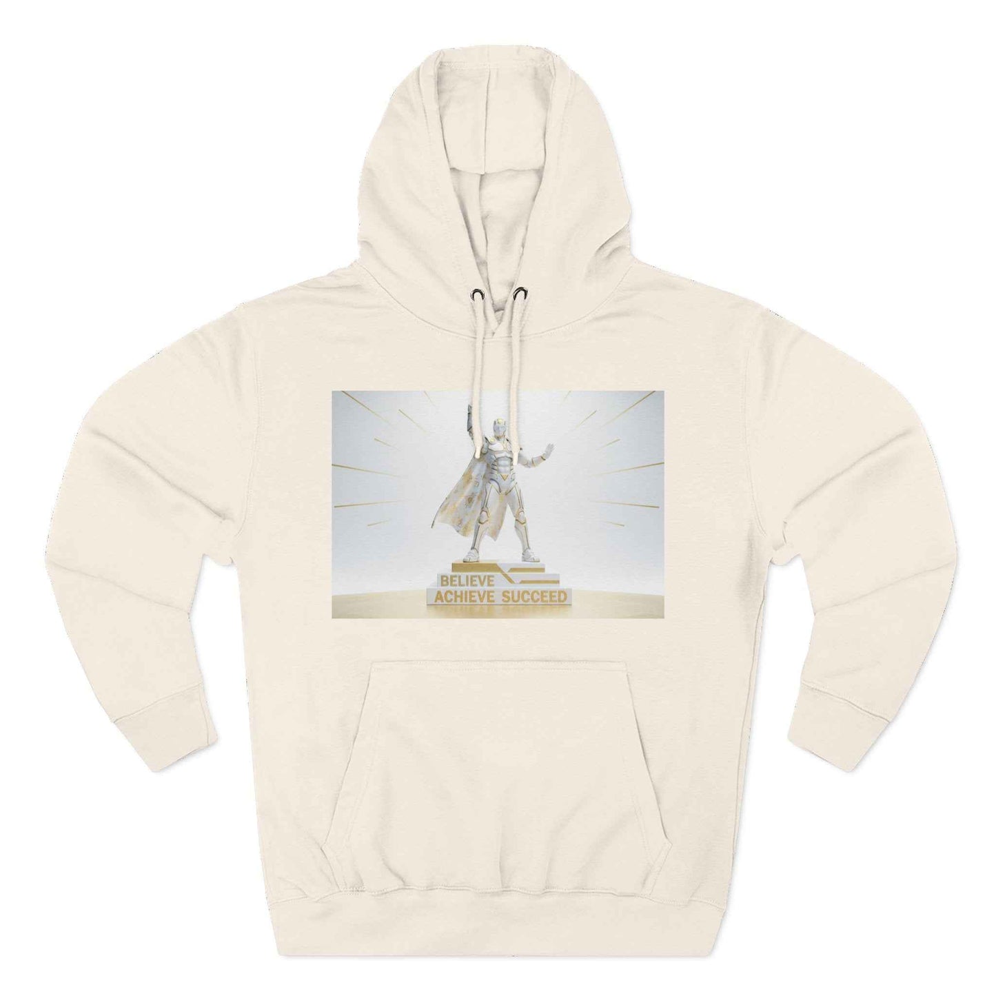 Believe in Success Hoodie — Motivational Angel Graphic Fleece Pullover