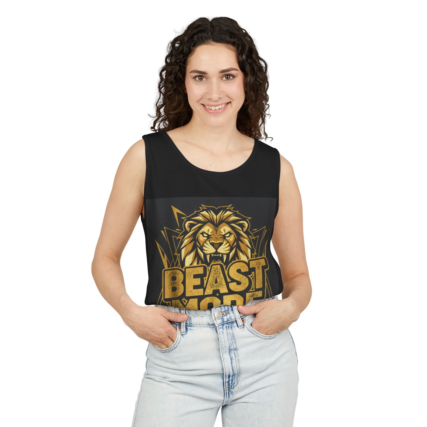 Beast Mode Lion Tank Top — Motivational Gym Workout Tank