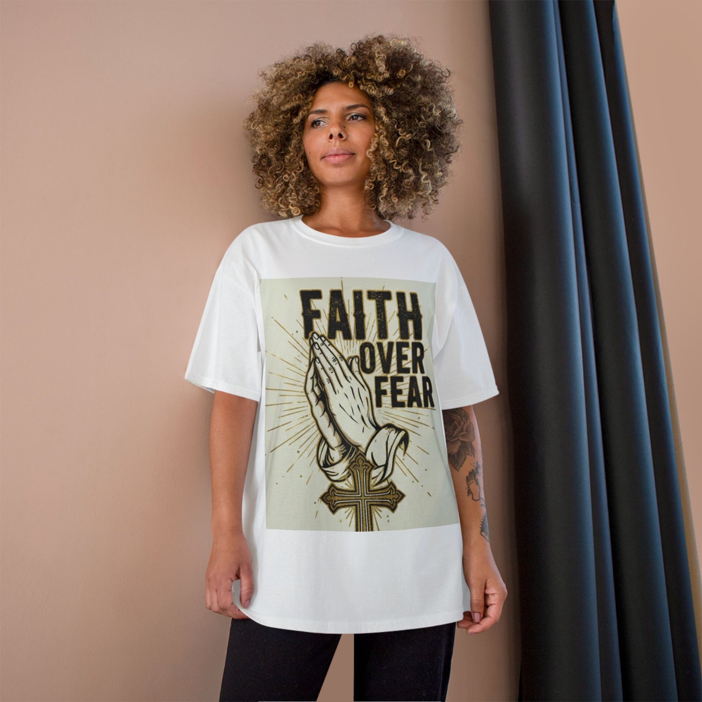 Faith Over Fear Prayer Hands T-Shirt