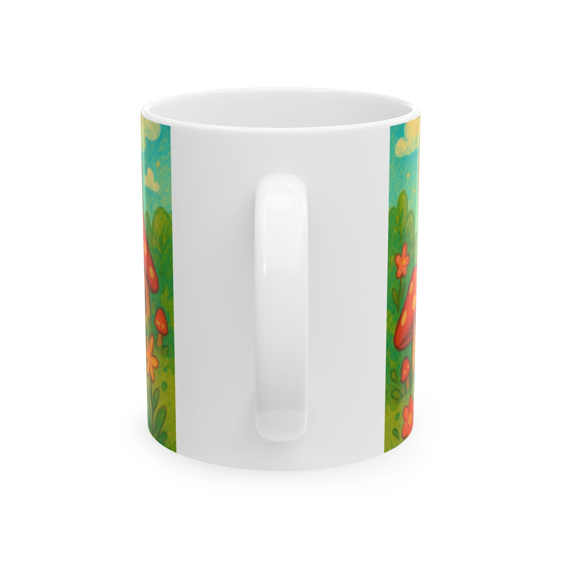 Whimsical Ceramic Mug - Perfect Gift for Nature Lovers, Cute Animal Illustrations, Enchanting Spring Design, Coffee Lover Gift, [...]  Digital Art