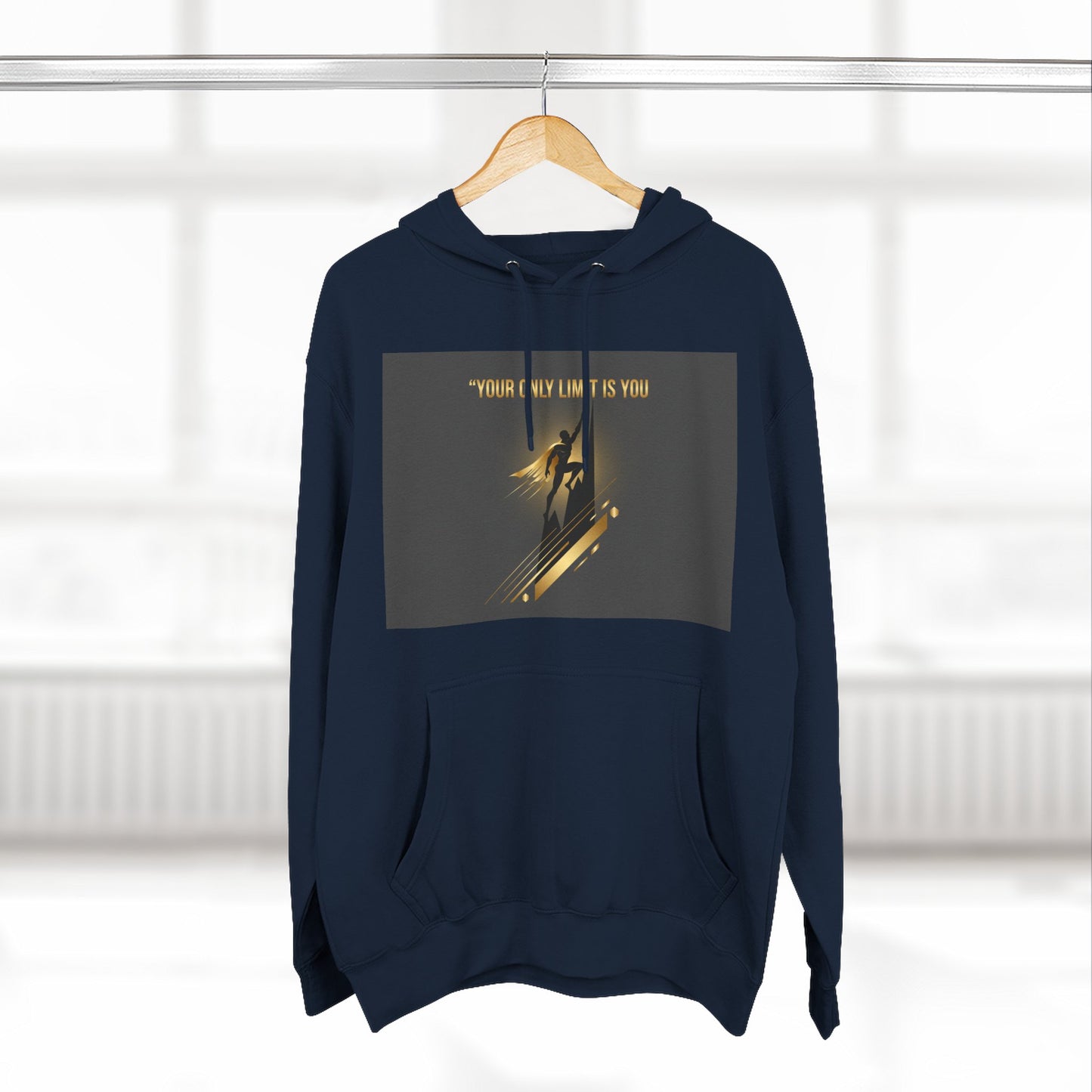 Motivational Graphic Hoodie — “Your Only Limit Is You” Inspirational Fleece Pullover