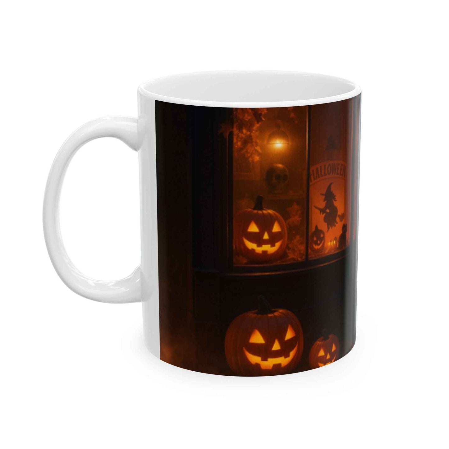 Spooky Pumpkin Halloween Ceramic Mug, Autumn Coffee Cup, Halloween Decor, Fall Gift, Pumpkin Spice Lover