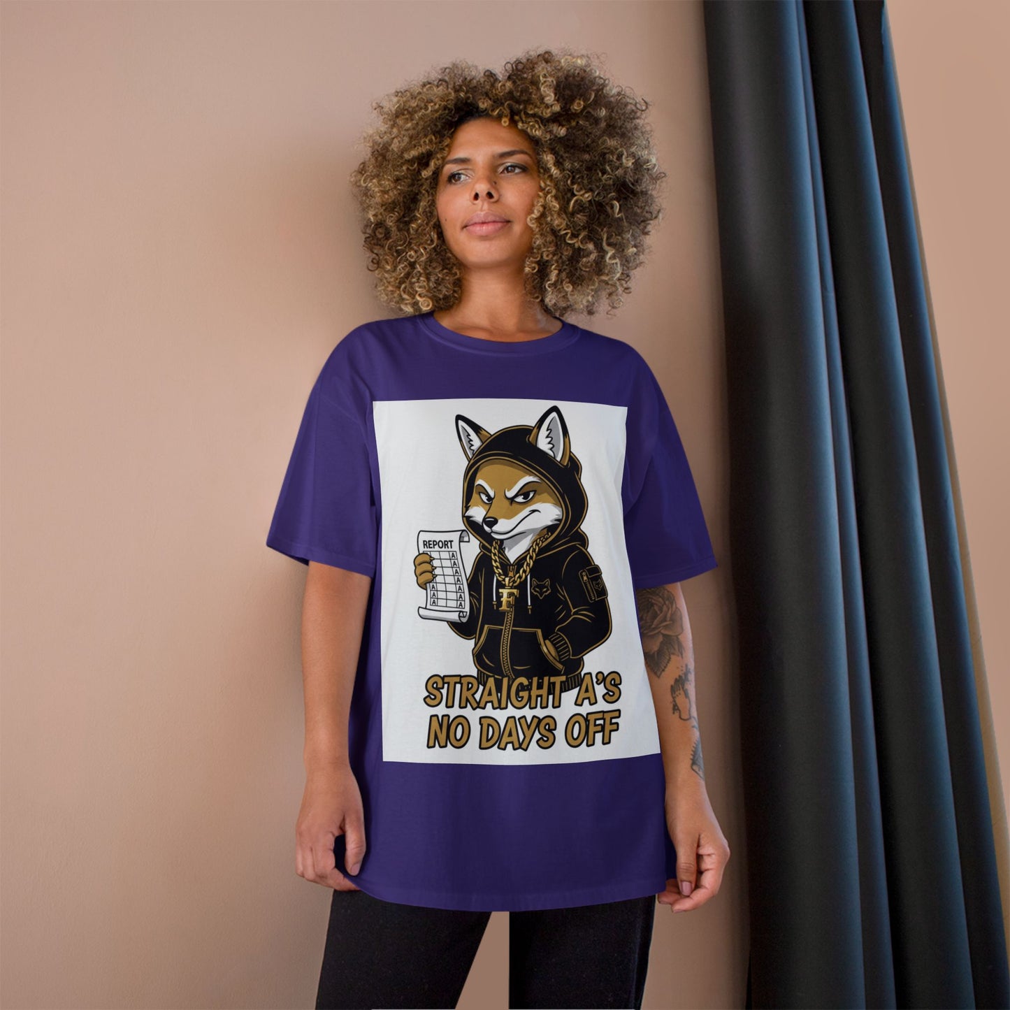 Straight A's No Days Off T-Shirt — Student Champion Tee