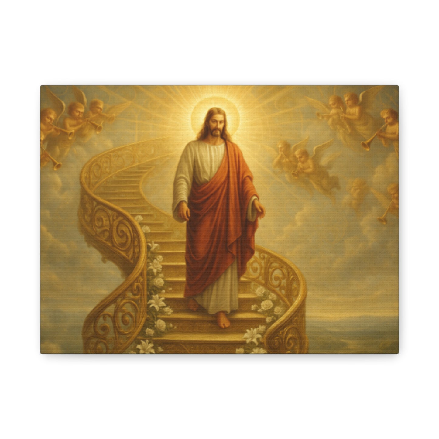 Inspirational Jesus Canvas Art Print, Spiritual Wall Décor, Religious Gift, Home Decoration, Church Art, Motivational Artwork