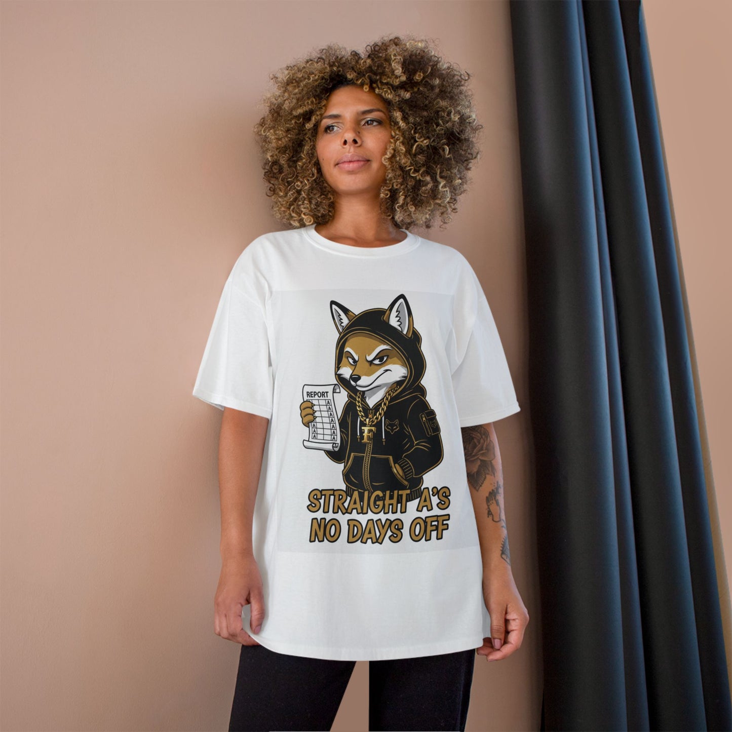 Straight A's No Days Off T-Shirt — Student Champion Tee