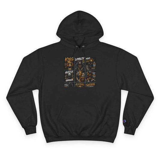 King & Loyalty Graphic Hoodie — "Champion" Motivational Streetwear