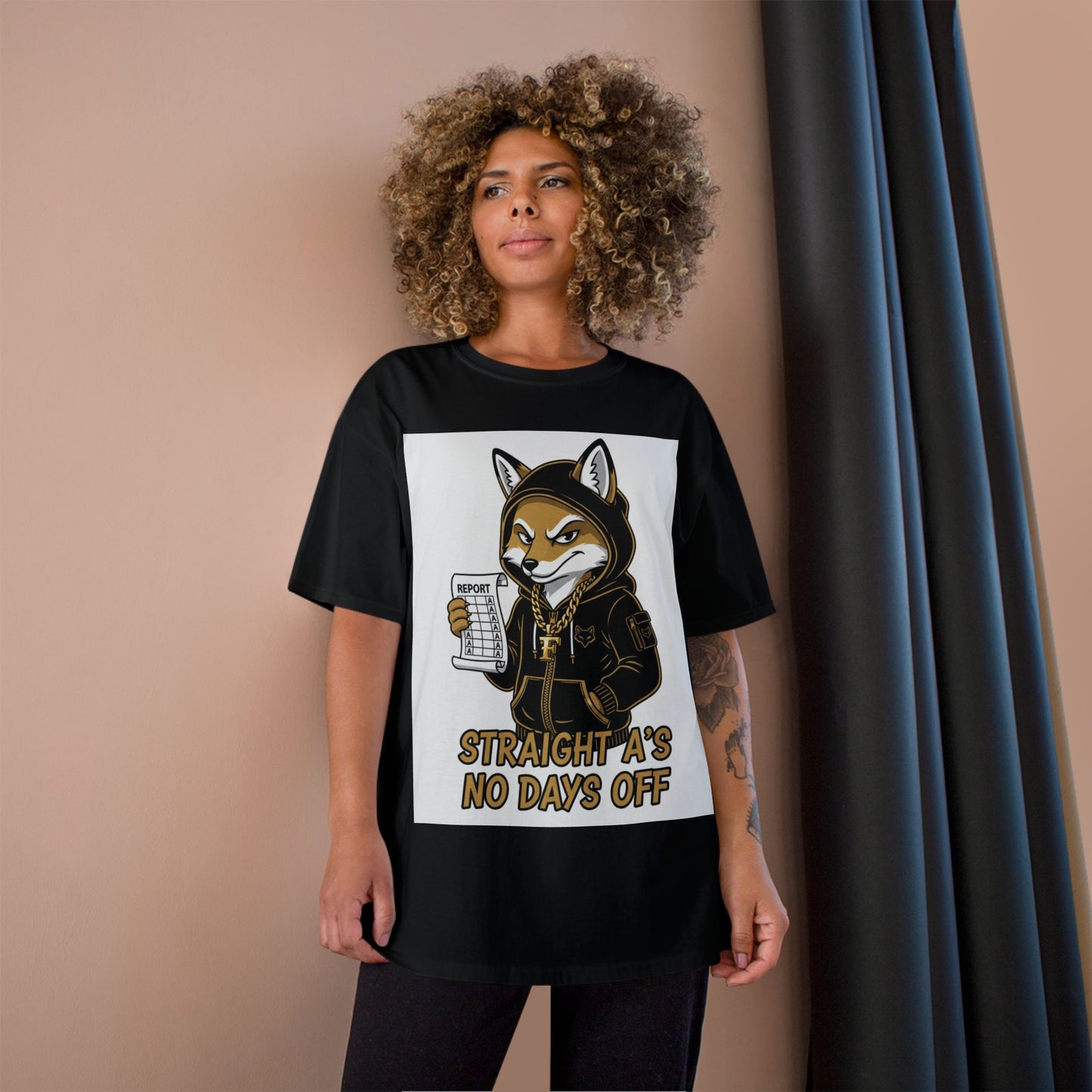 Straight A's No Days Off T-Shirt — Student Champion Tee