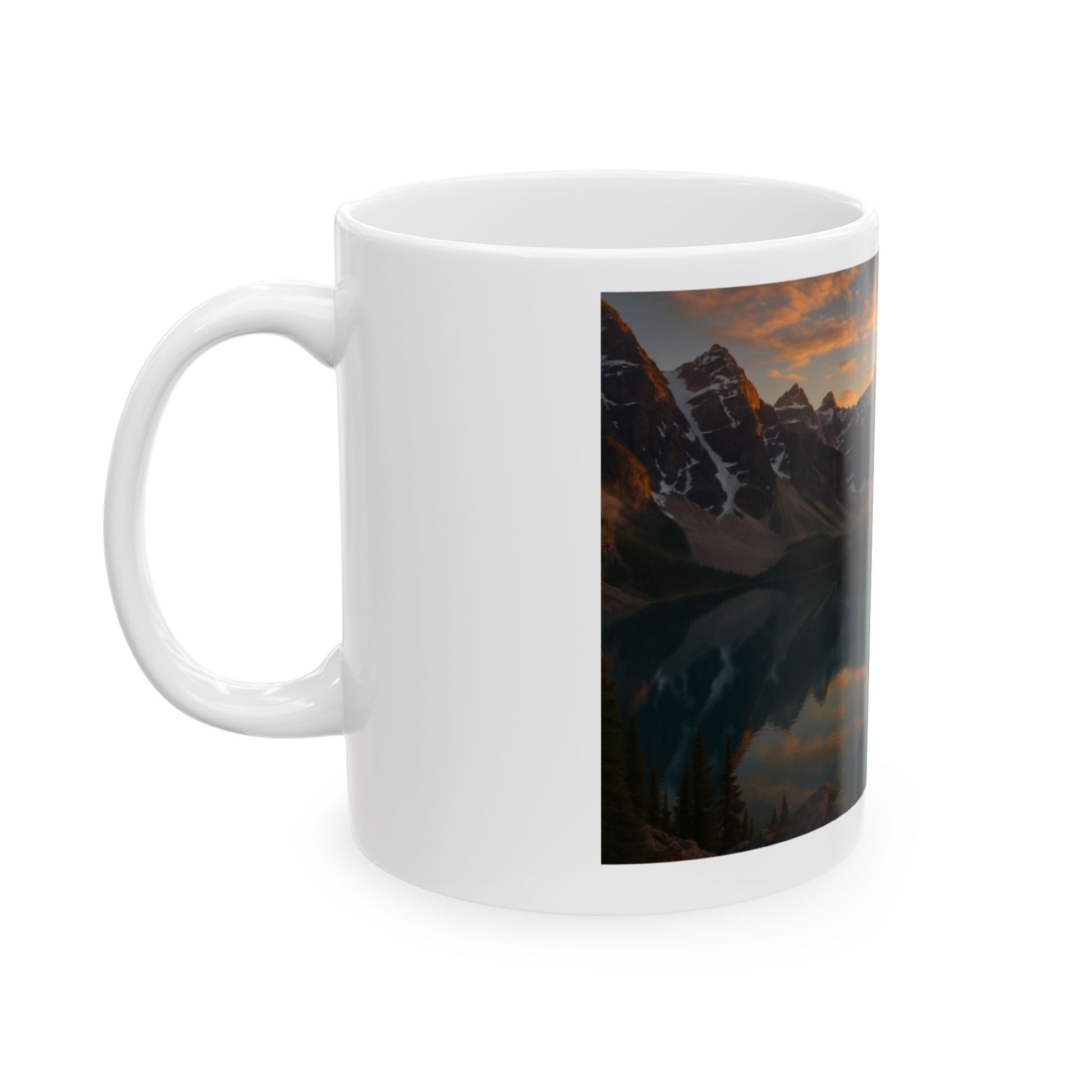 Nature-Inspired Ceramic Mug - Perfect for Coffee Lovers, Gift for Hikers, Mountain Decor, Travel Mug, 11oz & 15oz Options  Digital Art