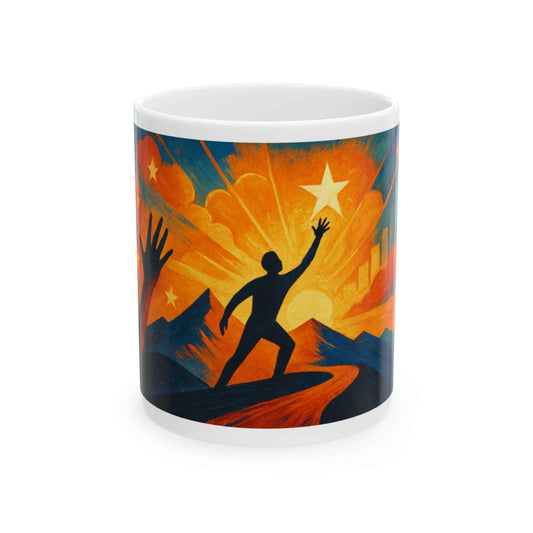 Inspirational Ceramic Mug - Motivational Coffee Cup for Dreamers, Great for Gifts, Motivational Decor, Office Accessories