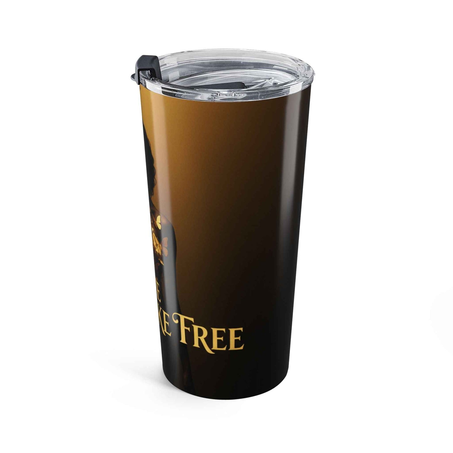 20oz Gold Goddess Tumbler — 'She Broke Free' Inspirational Travel Mug