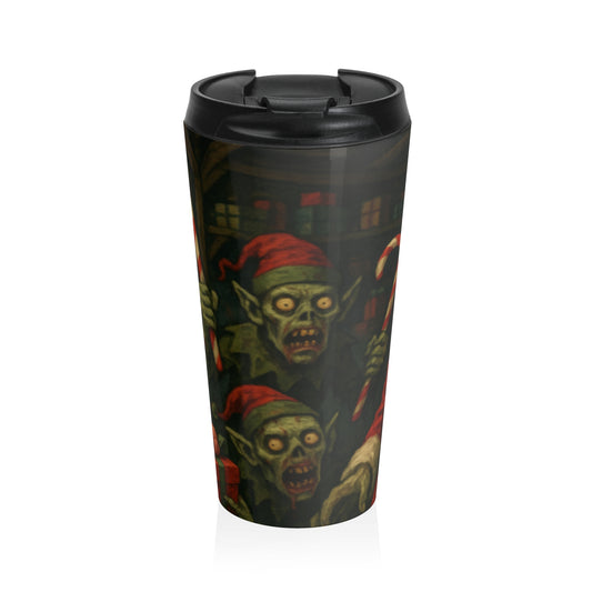 Festive Goblin Travel Mug | Holiday Coffee Tumbler | Halloween Decor Mug | Gift for Superheroes | Fun Travel Cup