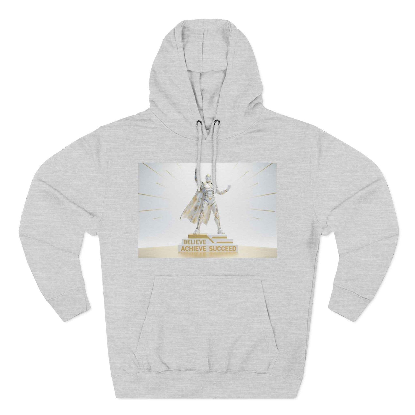 Believe in Success Hoodie — Motivational Angel Graphic Fleece Pullover