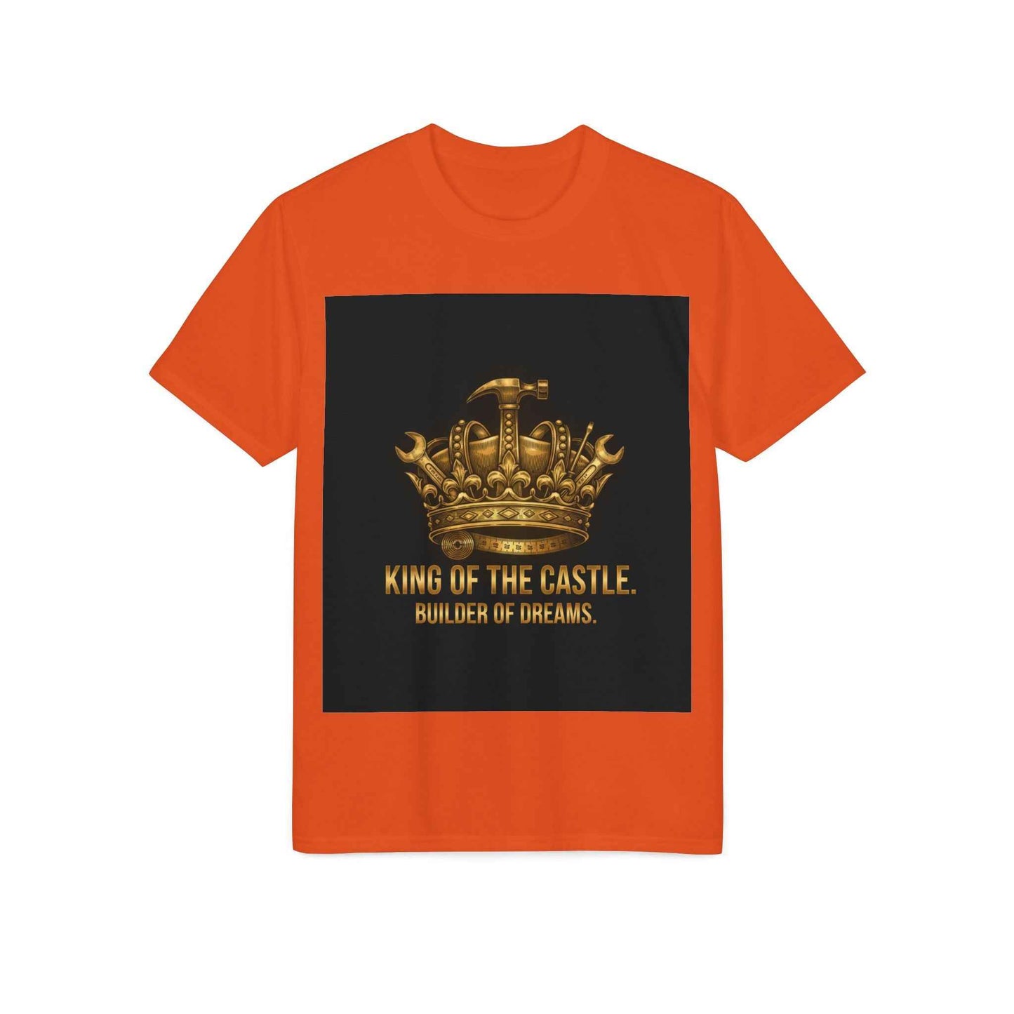 King of the Castle T-Shirt — Builder of Dreams Gold Crown Tee