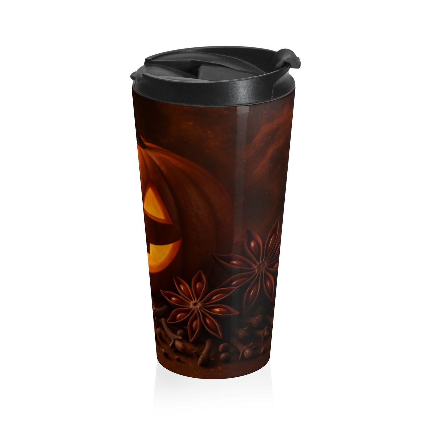 Halloween Pumpkin Travel Mug, Stainless Steel Coffee Cup, Spooky Halloween Gift, Fall Beverage Holder, Holiday Mugs for Autumn Celebrations