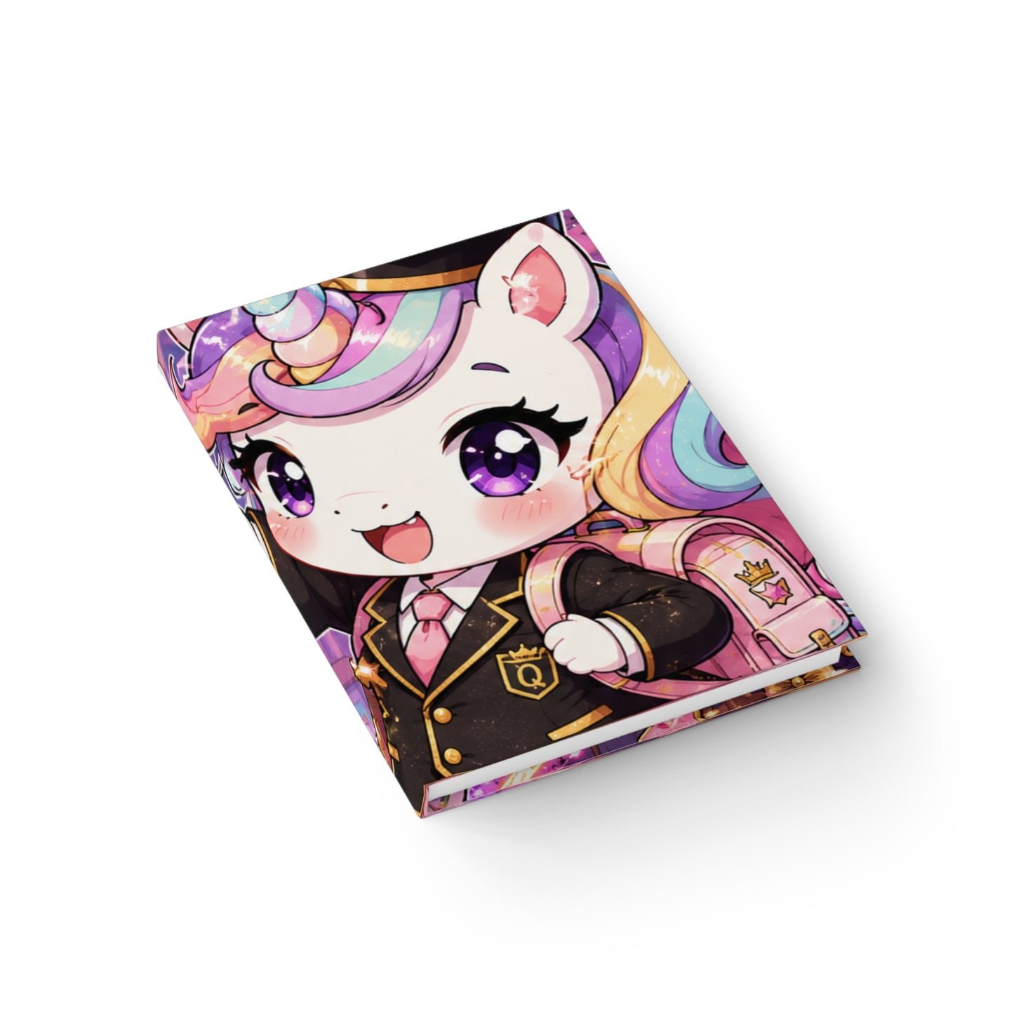 Kawaii School Unicorn Journal — 'Knowledge Is My Crown' Ruled Notebook for Students & Back to School