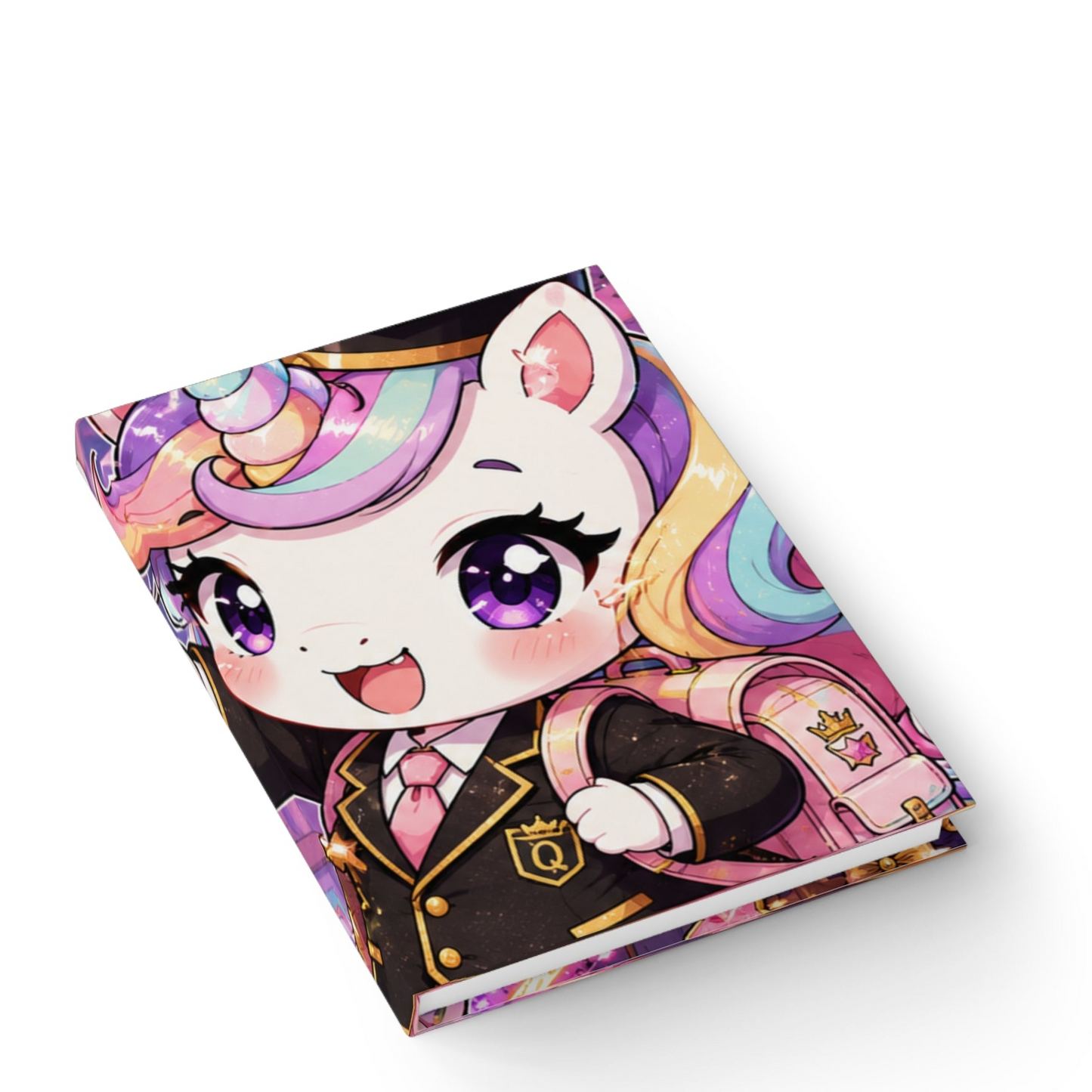 Kawaii School Unicorn Journal — 'Knowledge Is My Crown' Ruled Notebook for Students & Back to School