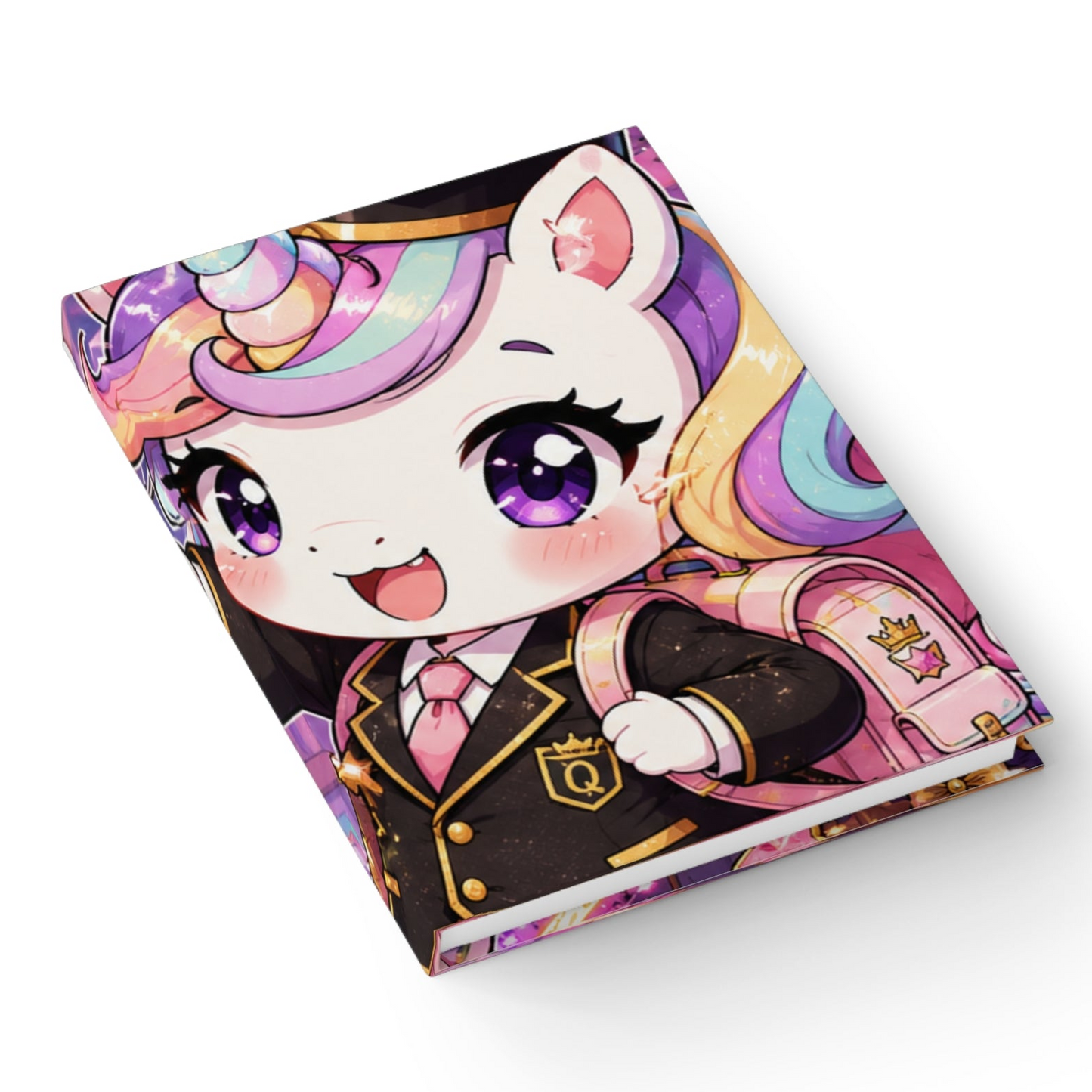 Kawaii School Unicorn Journal — 'Knowledge Is My Crown' Ruled Notebook for Students & Back to School
