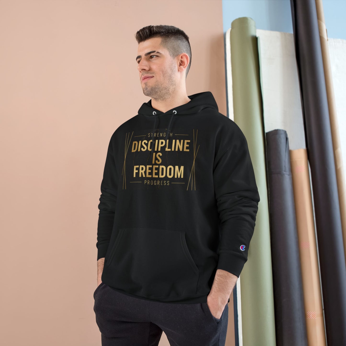 Discipline Is Freedom Champion Hoodie — Motivational Gym Hoodie
