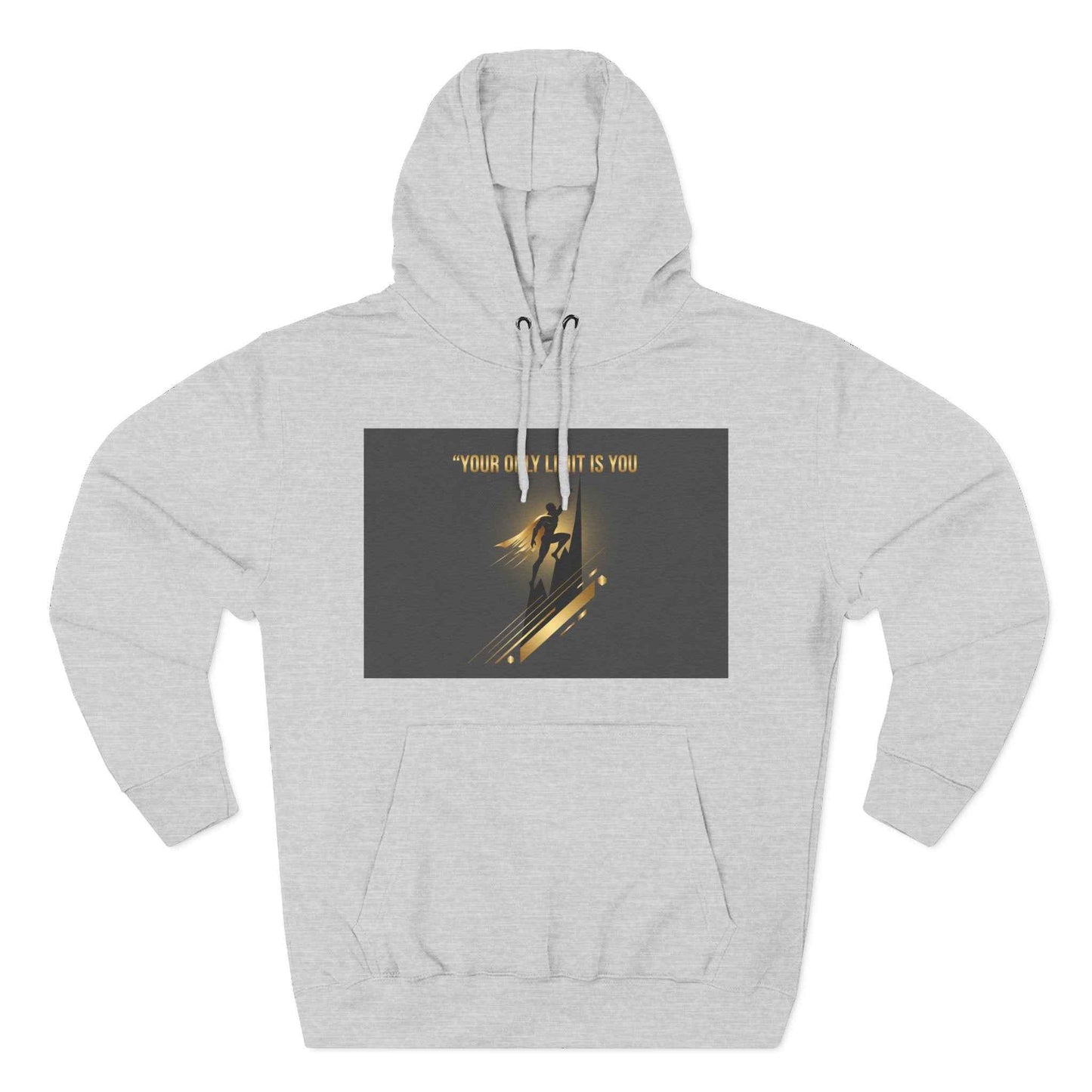 Motivational Graphic Hoodie — “Your Only Limit Is You” Inspirational Fleece Pullover