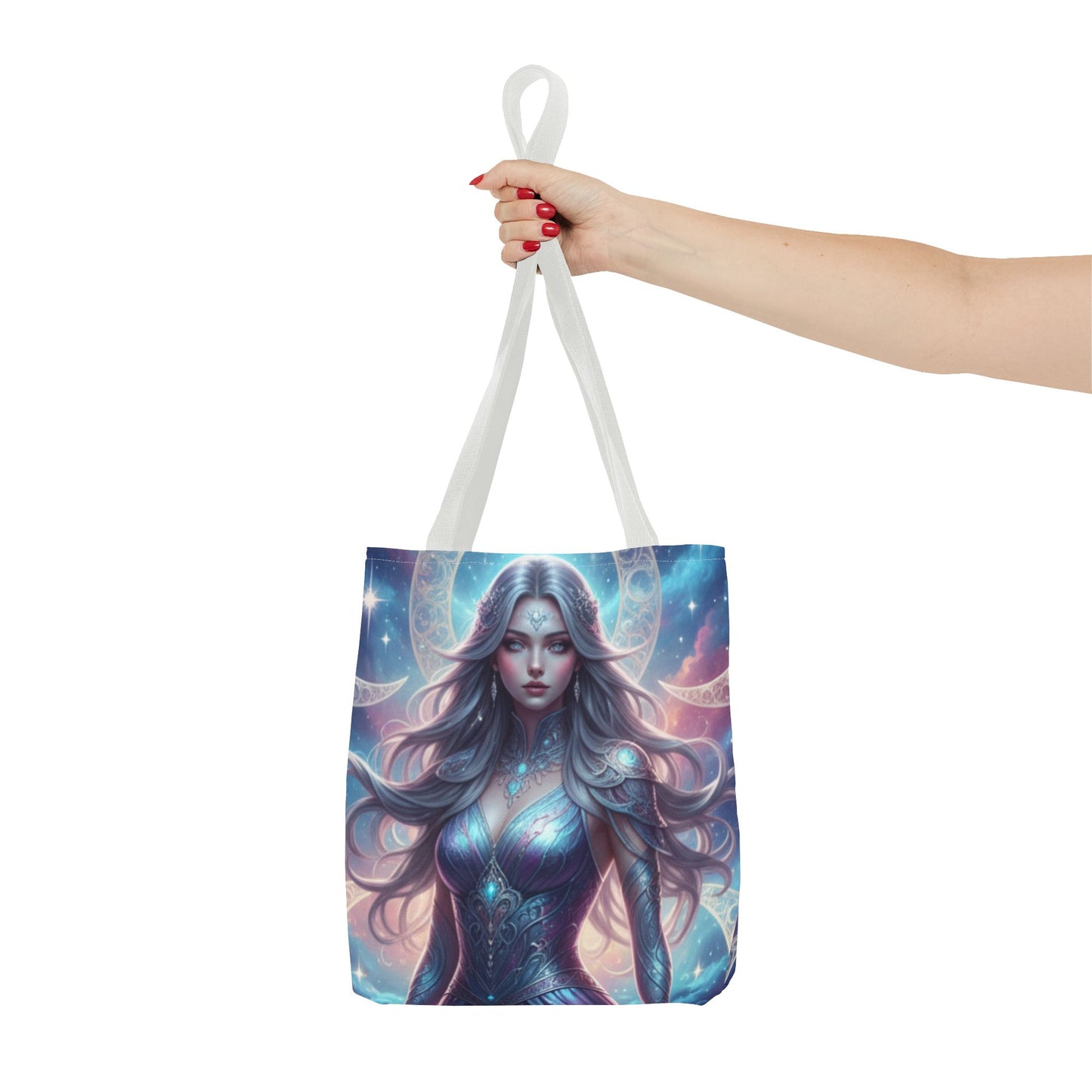 Mystic Moon Goddess Tote Bag — Celestial Fantasy All-Over Print