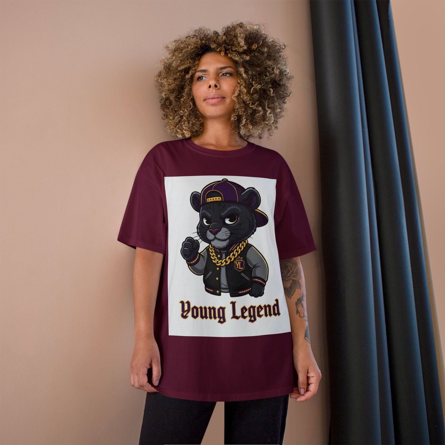 Young Legend Panther T-Shirt – 'Young Legend' Graphic Tee for Kids & Teens
