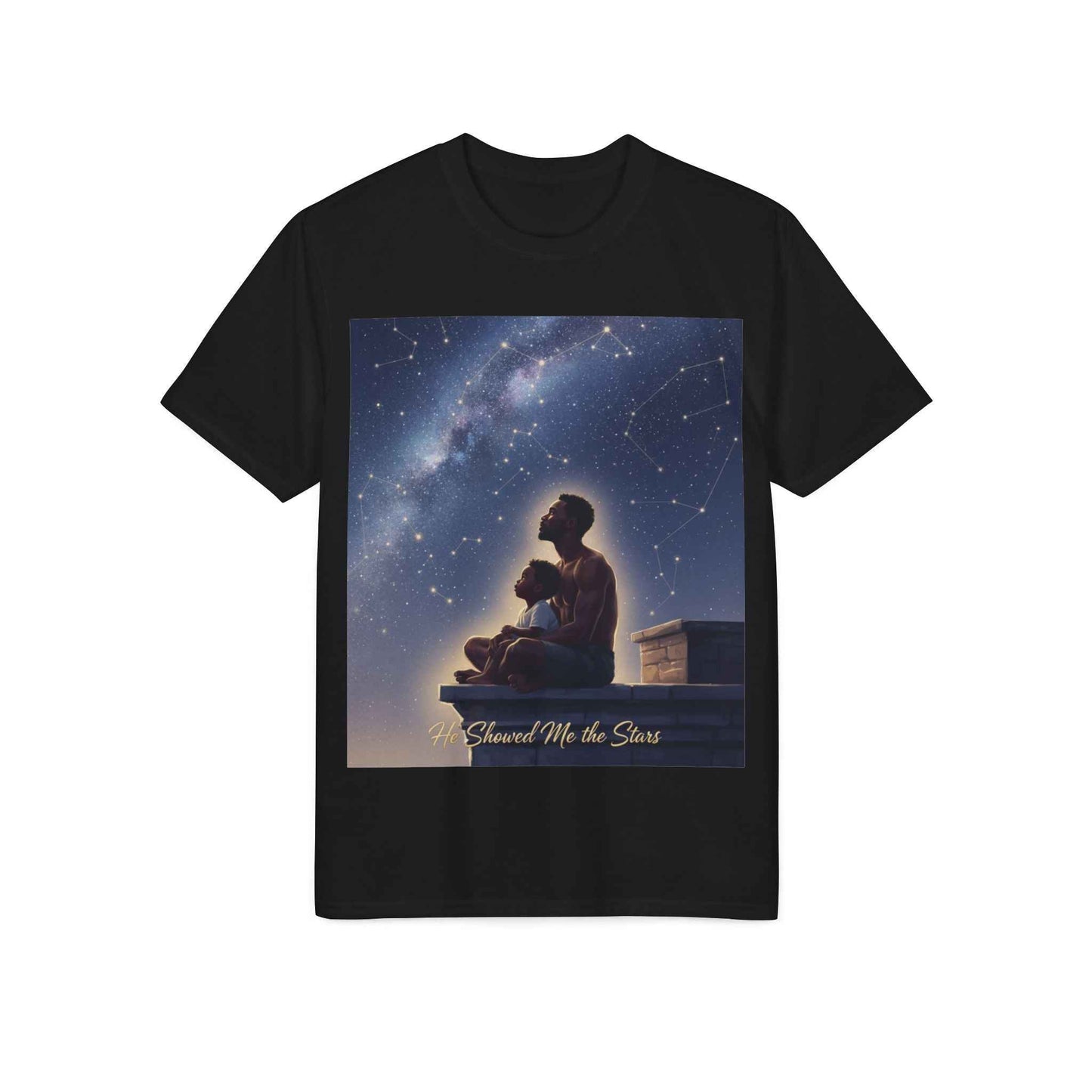 Stargazer Father & Child T-Shirt — 'Guard Me the Stars' Night Sky Tee