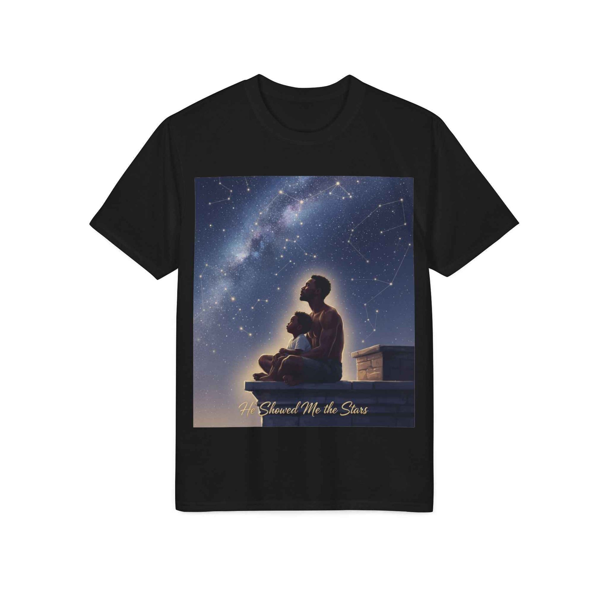 Stargazer Father & Child T-Shirt — 'Guard Me the Stars' Night Sky Tee