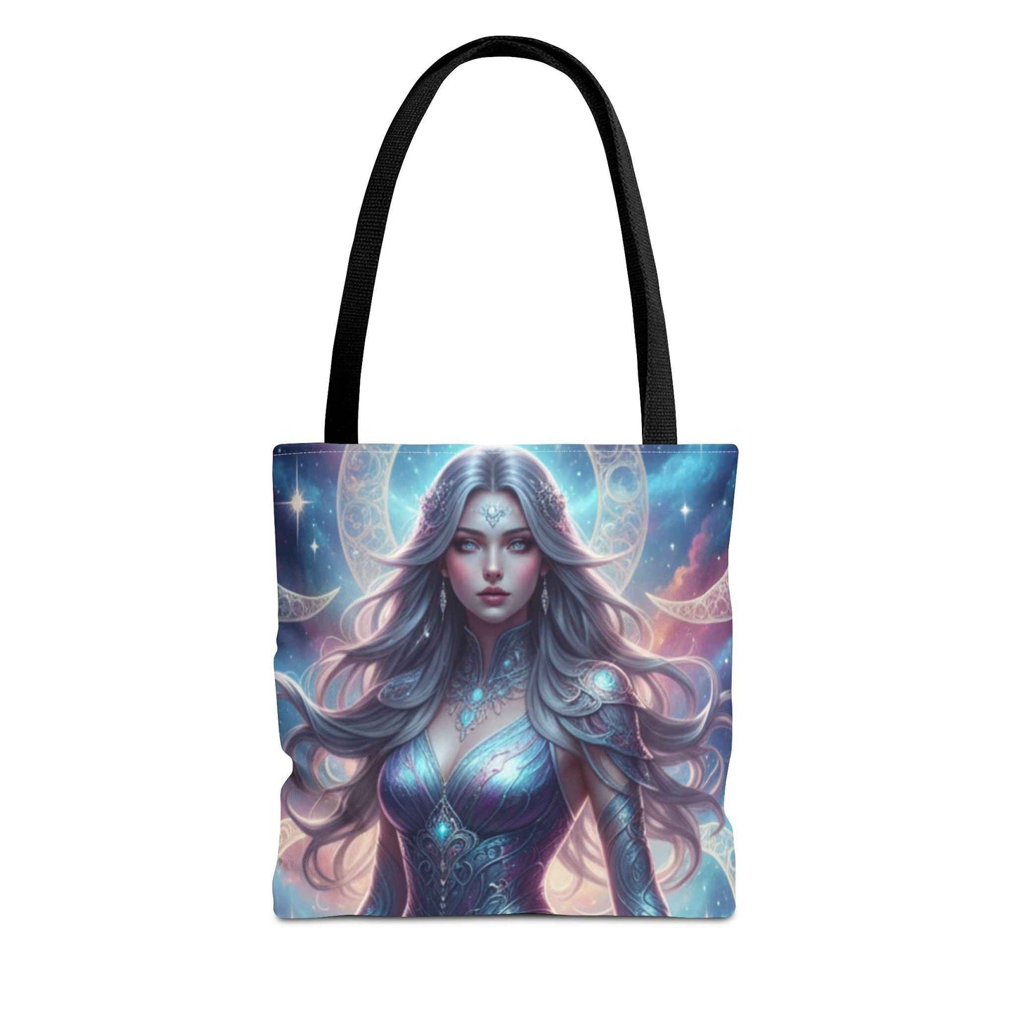 Mystic Moon Goddess Tote Bag — Celestial Fantasy All-Over Print