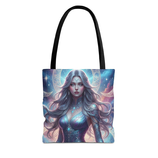 Mystic Moon Goddess Tote Bag — Celestial Fantasy All-Over Print