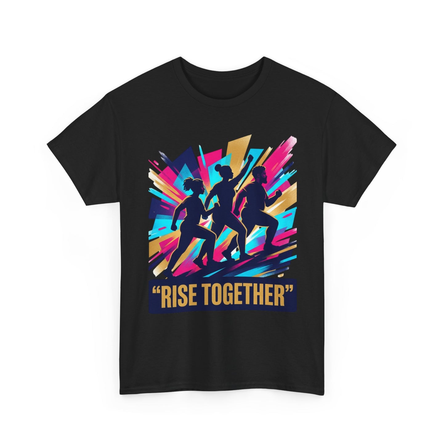 T-Shirt — "Rise Together" Motivational Running Crew Tee