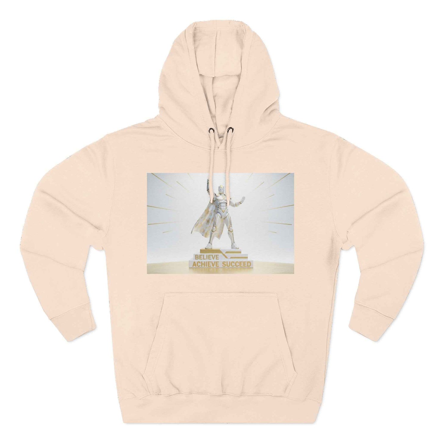 Believe in Success Hoodie — Motivational Angel Graphic Fleece Pullover