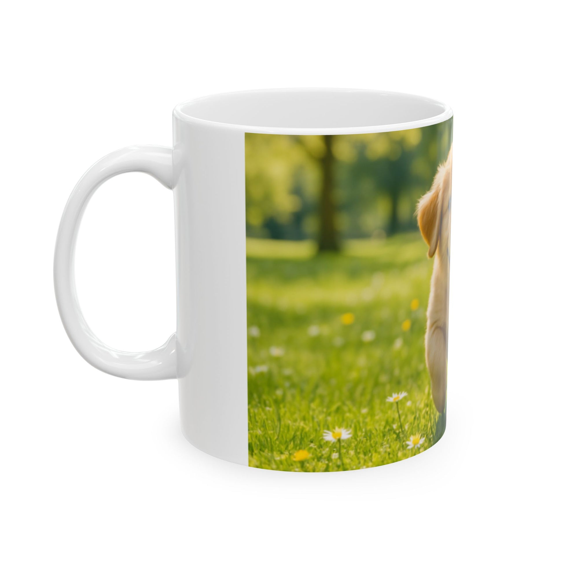 Adorable Puppy Ceramic Mug, Dog Lover Gift, Cute Coffee Mug, Pet Owner Mug, Animal Lover Cup, Birthday Present  Digital Art