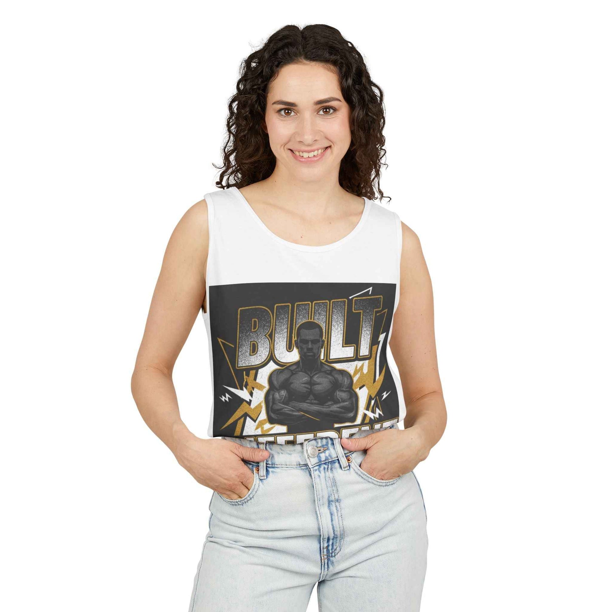 Built Different Muscle Tank Top — Gym Motivational Fitness Tank