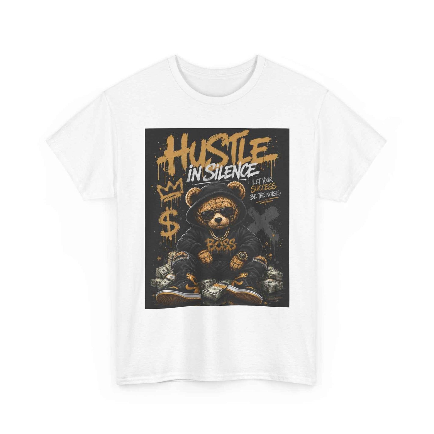 Hustle in Silence Bear Tee