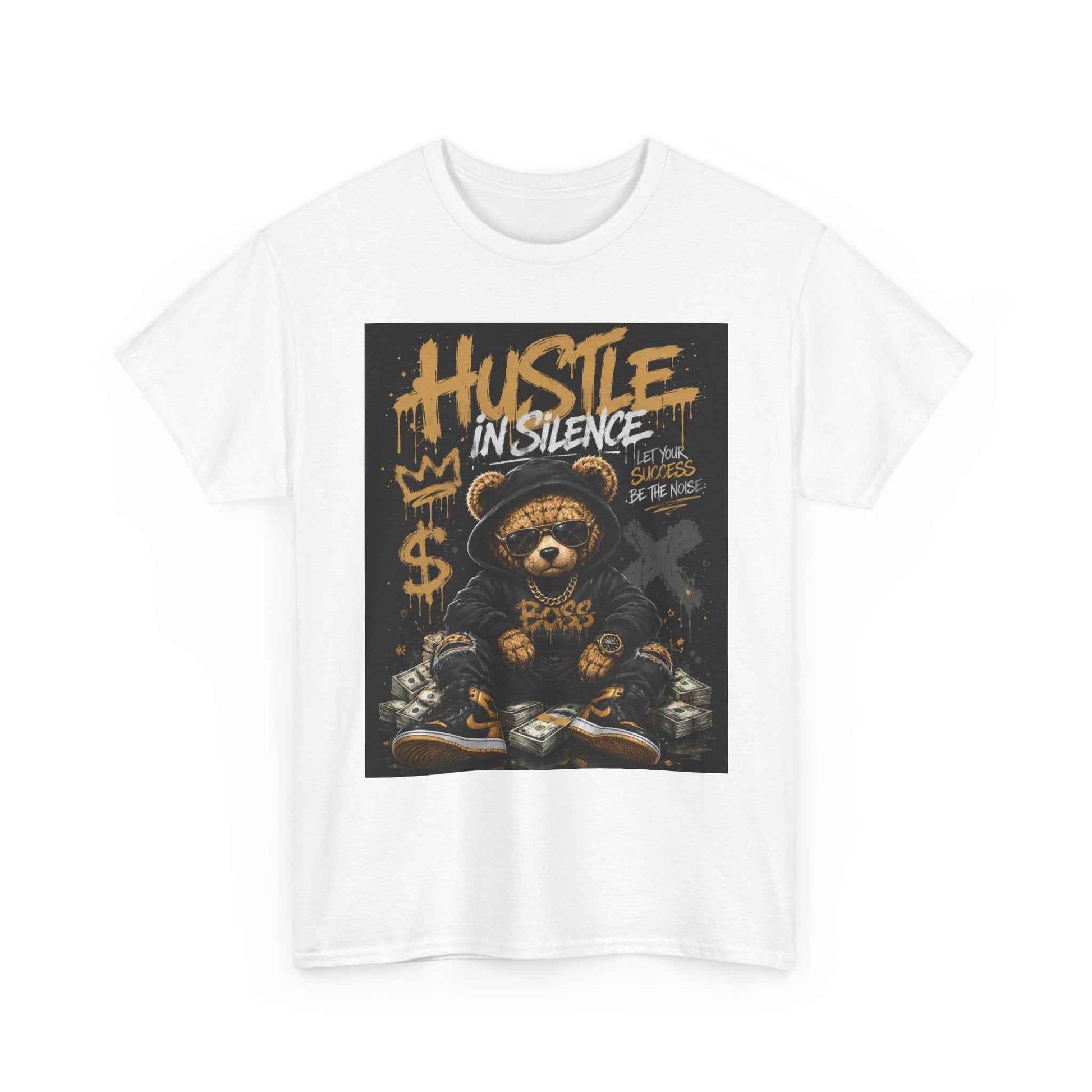 Hustle in Silence Bear Tee