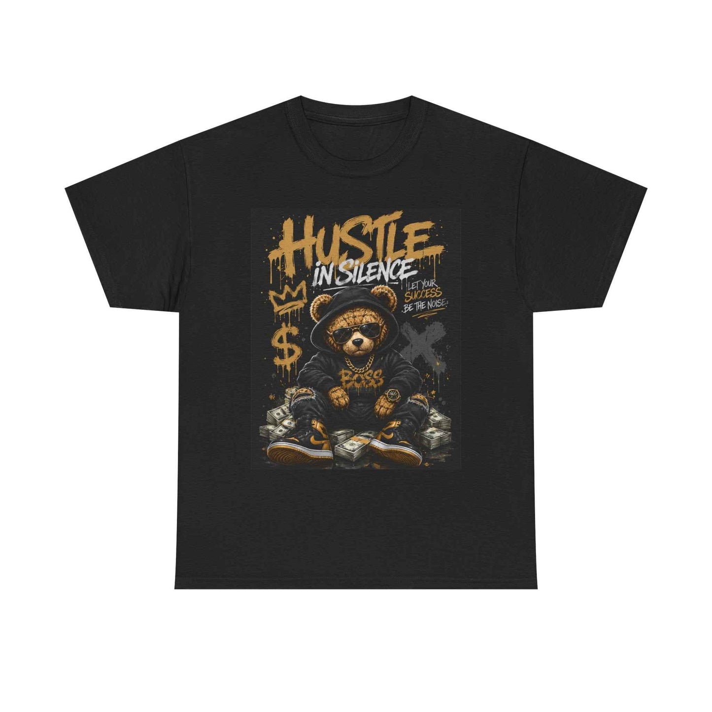 Hustle in Silence Bear Tee