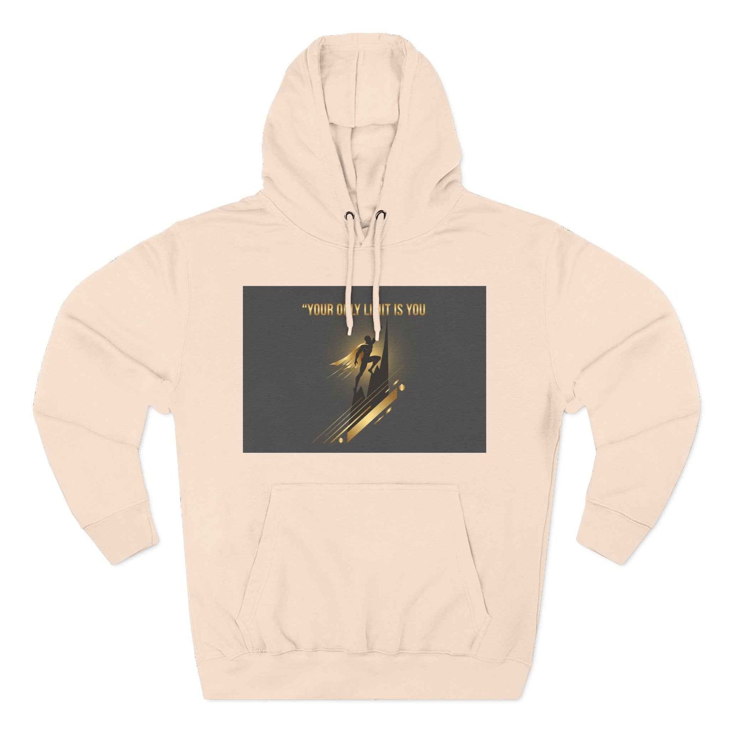 Motivational Graphic Hoodie — “Your Only Limit Is You” Inspirational Fleece Pullover